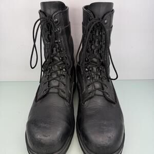 Belleville Black Leather Combat Boots Vibram Steel Toe Military SZ 9.5